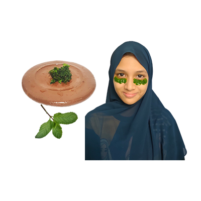 Ramuan tradisional Memudarkan mata panda dari Daun Mint