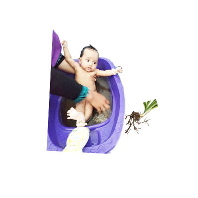 Ramuan tradisional Memandikan bayi yang baru lahir dari Lily Afrika
